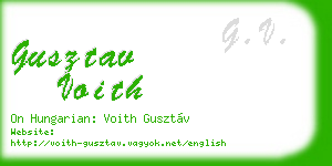 gusztav voith business card